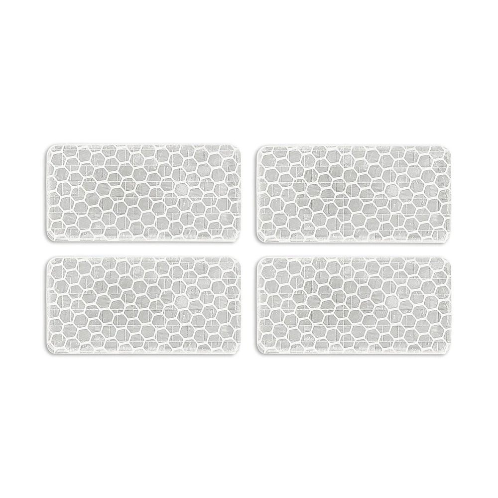 Rückstrahler (Katzenauge) 50x25mm rechteckig weiss zum kleben