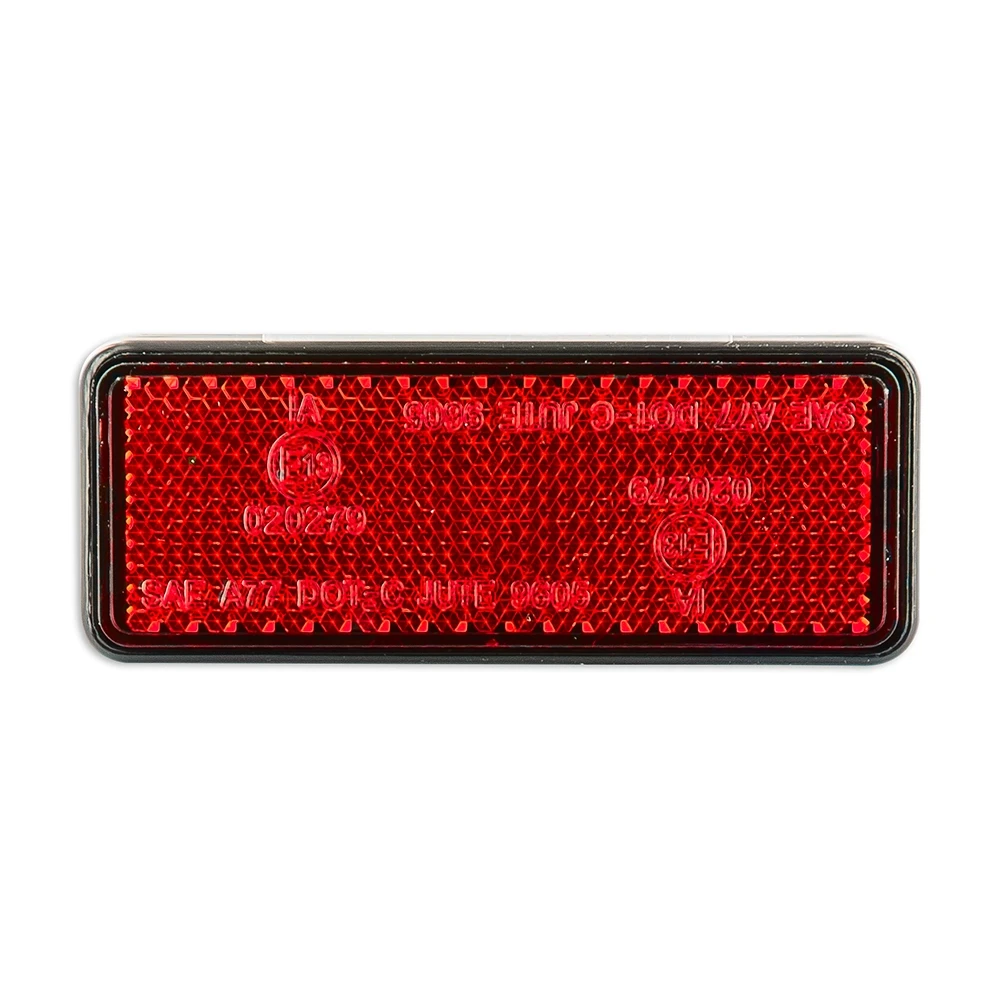 Rückstrahler rechteckig, rot Moto 91.5x36mm zum schrauben CE
