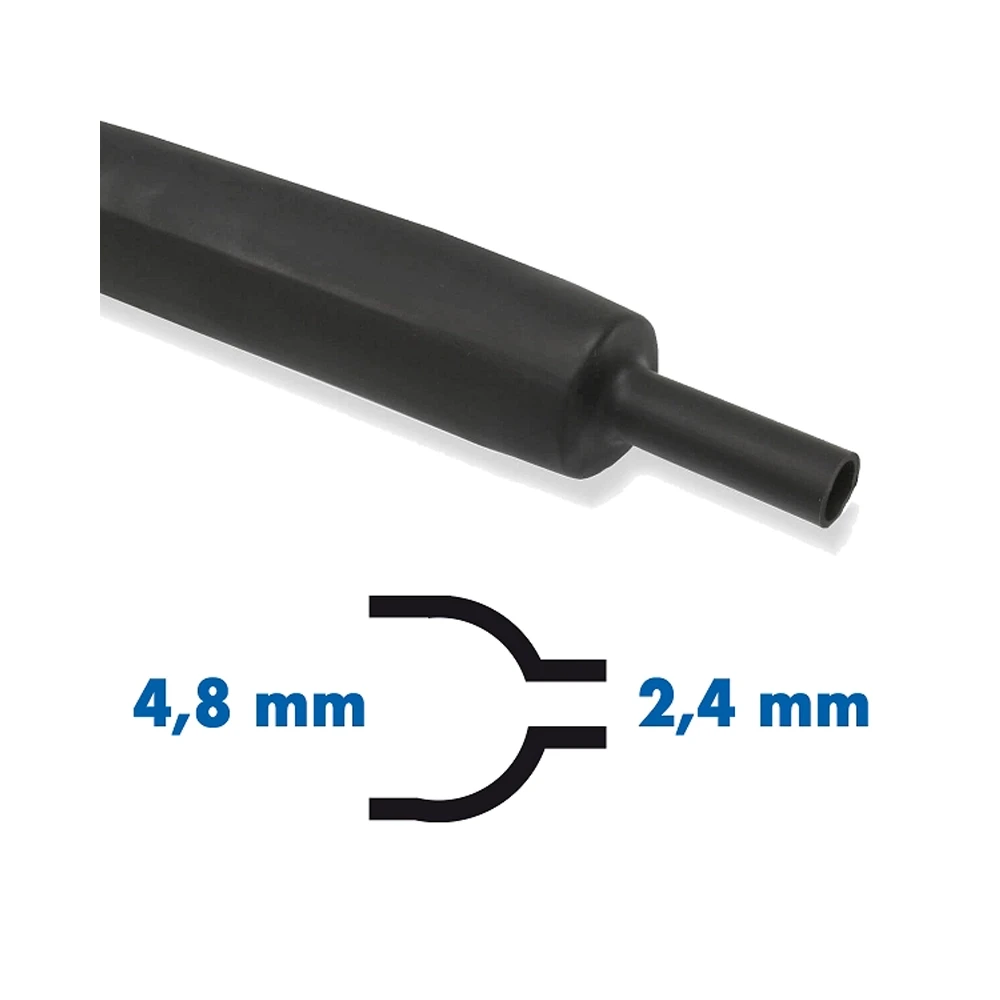 Wärmeschrumpfschlauch (Schrumpfrate 2:1) ungeschrumpft Ø 4.8mm x 12m