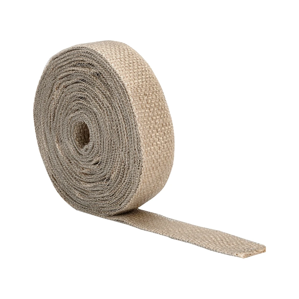 Auspuffband DEi 1.5 Zoll (38.1mm) x 9m beige/Metallgewebe
