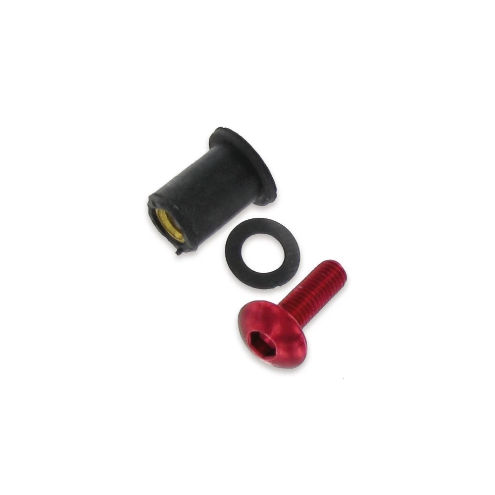 Gummiklemmmuttern M5x16mm inkl. Schrauben rot (8 Stück)