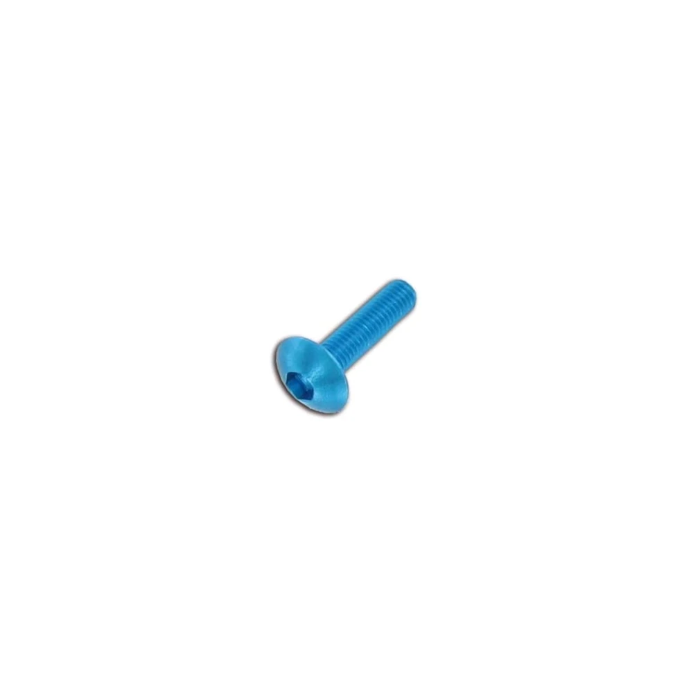 Flachkopfschraube M6x30mm blau (6 Stück)