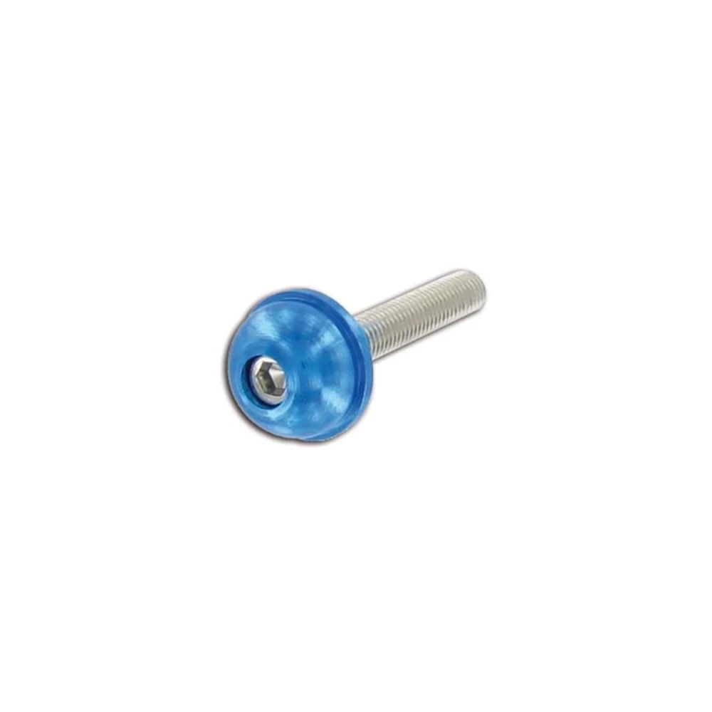 Rundkopfschraube M6x20 Inbus blau (12 Stück)