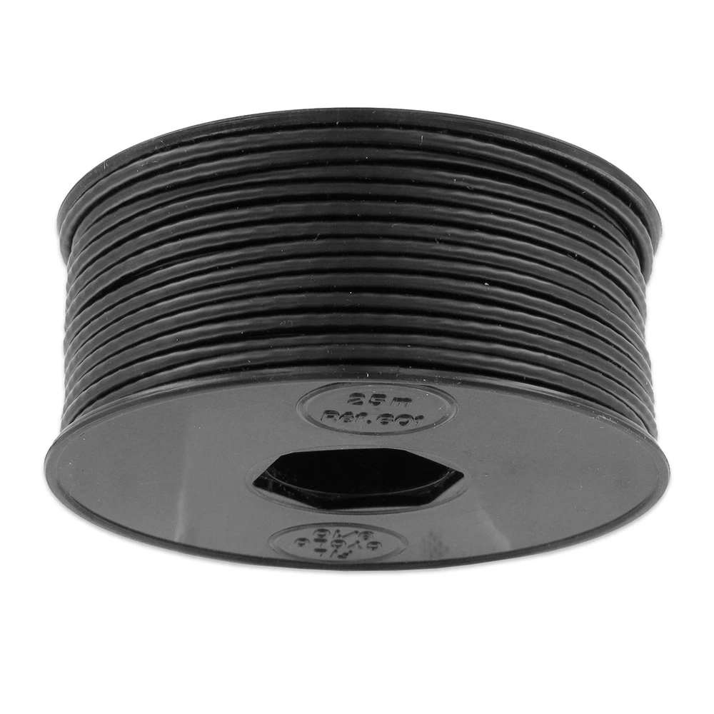 Stromkabel 25 Meter schwarz (1mm)