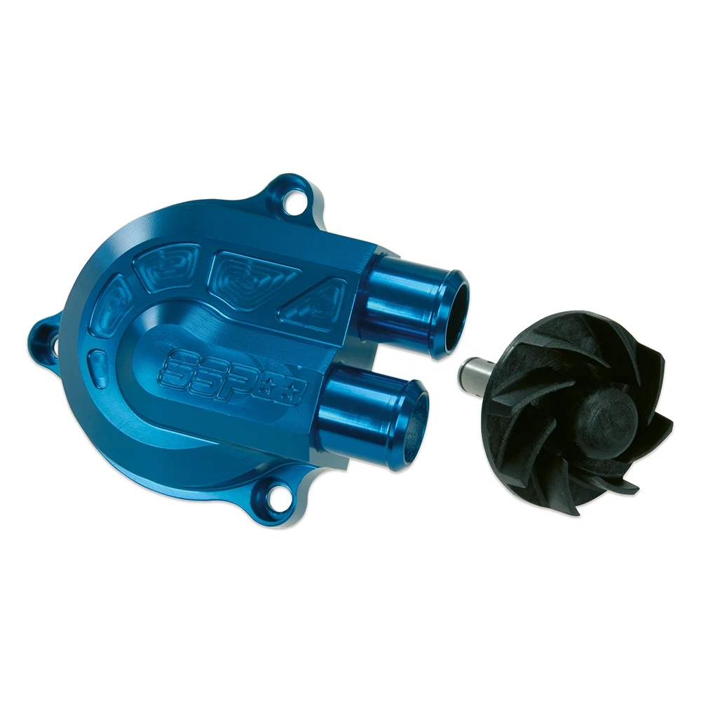Wasserpumpe SSP Minarelli blau eloxiert