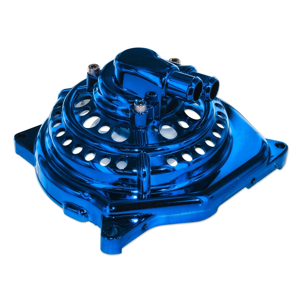 Wasserpumpendeckel Minarelli Aluminium blau eloxiert