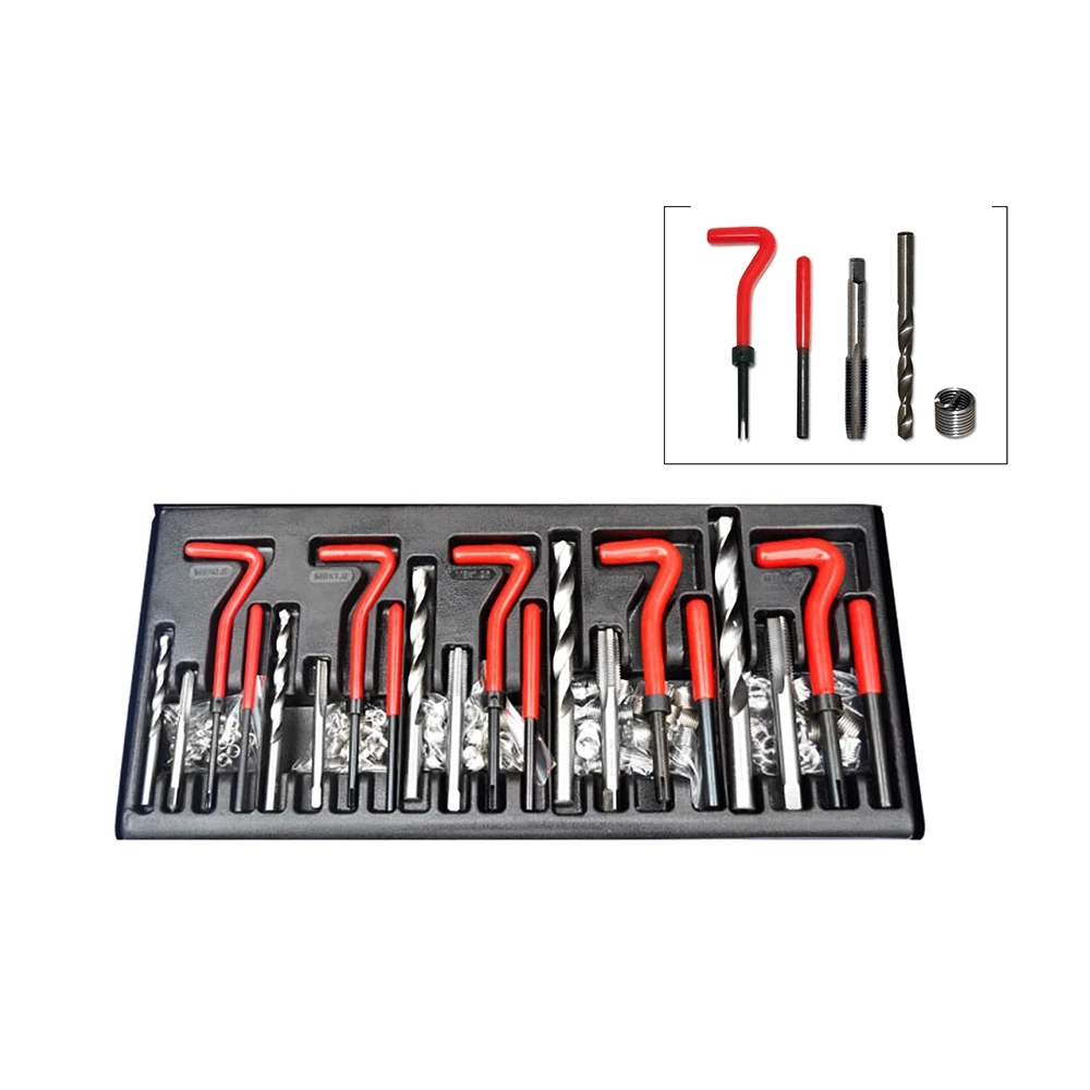 Helicoil-Set M5 + M6 + M8 + M10 + M12 komplett (131-teilig)