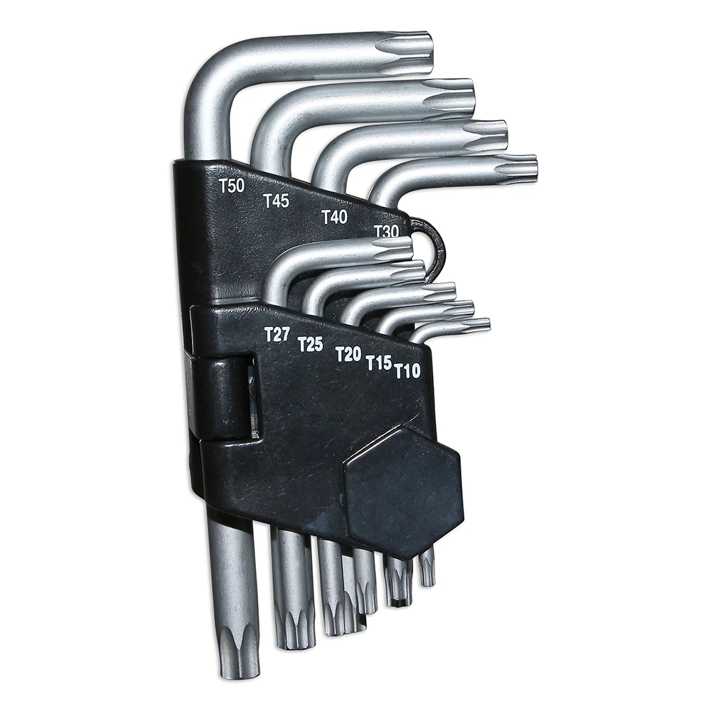 Torx-Schlüsselsatz T10-T50 9-teilig, spezial (gelocht)