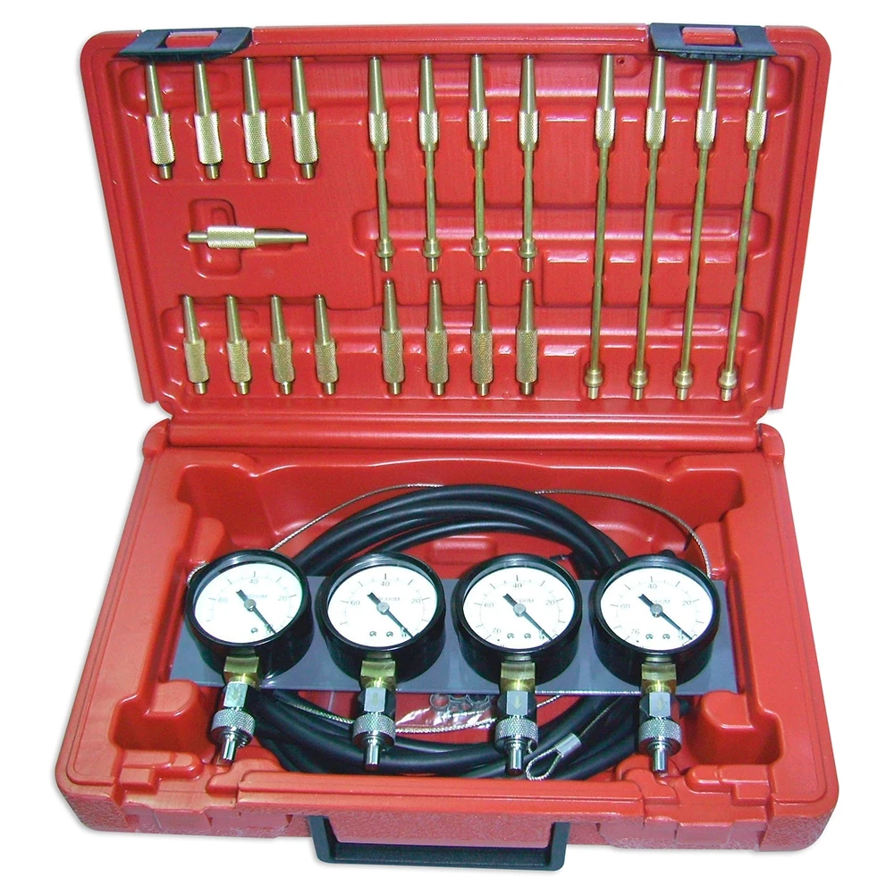 Synchronisier-Set analog mit 4 Manometer Buzzetti