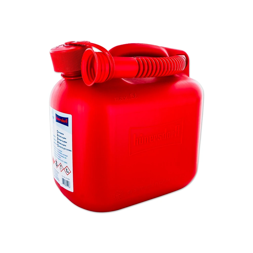 Benzinkanister inkl. flexiblem Auslaufrohr (5 Liter) rot