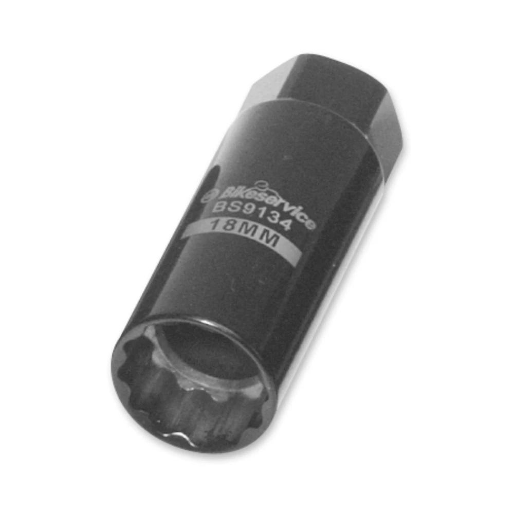 Kerzenschlüssel Stecknuss BIKESERVICE 18mm extradünn Ø23.6mm 3/8 Zoll SW21mm
