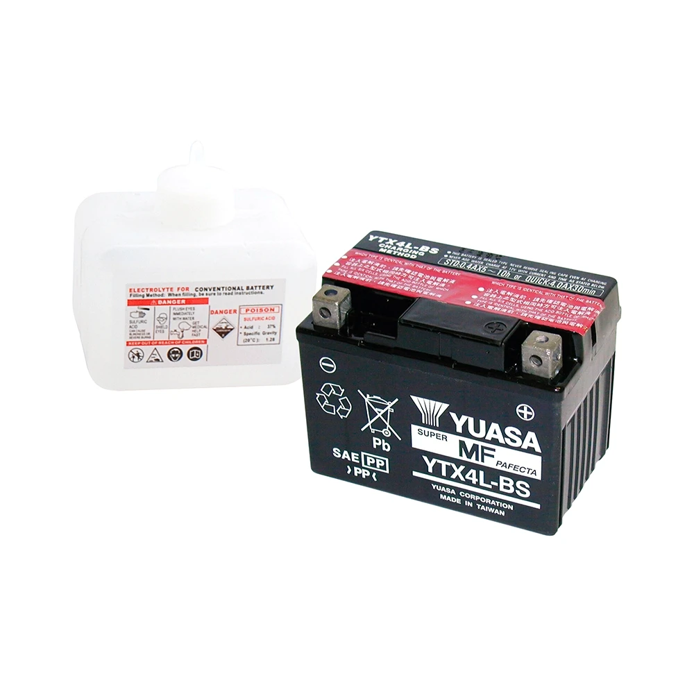 Batterie YTX4L-BS Yuasa mit Säurepaket