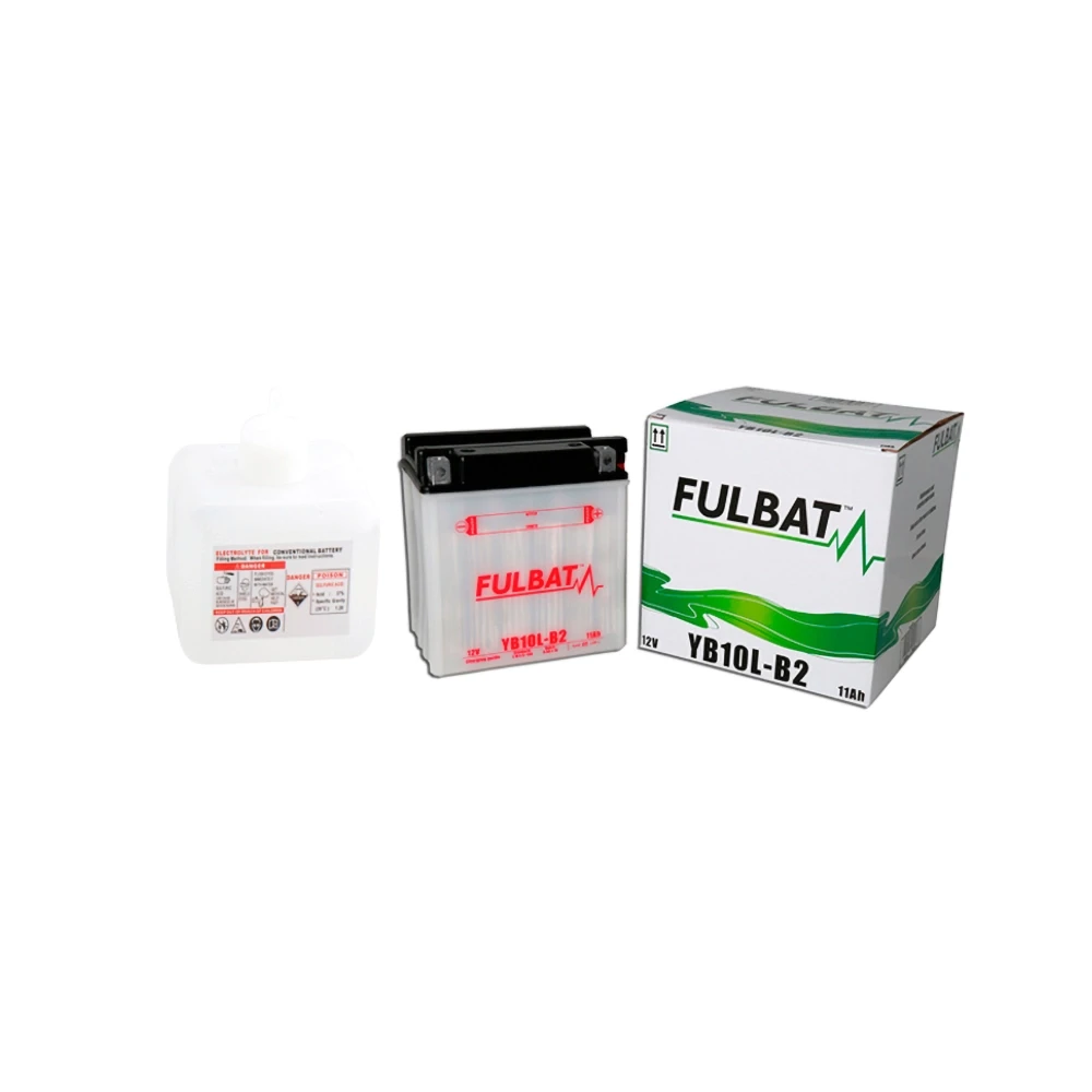 Batterie YB10L-B2 FULBAT offen mit Säurepaket FB10L-B2
