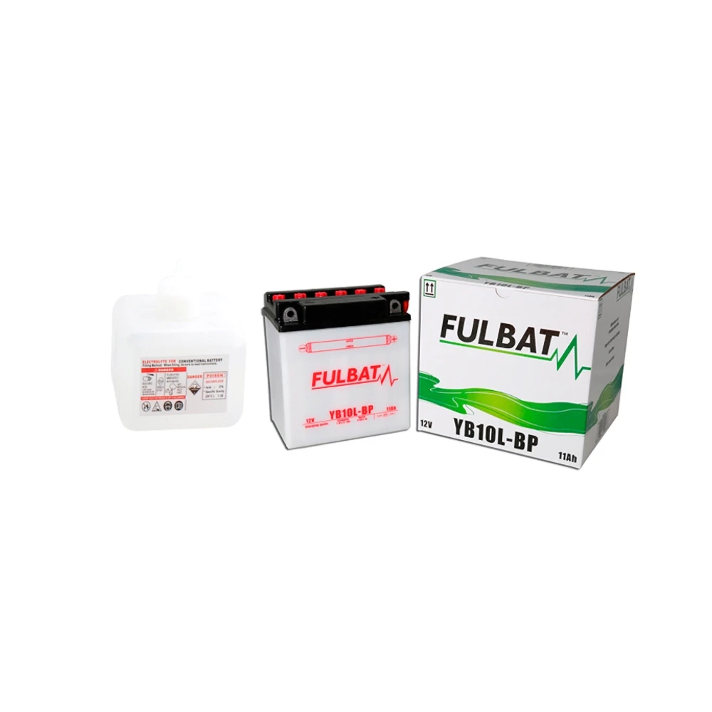 Batterie YB10L-BP FULBAT offen mit Säurepaket FB10L-BP