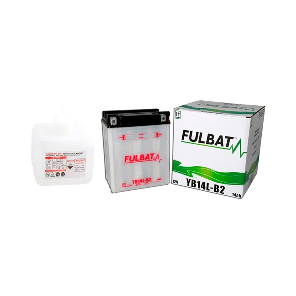 Batterie YB14L-B2 FULBAT offen mit Säurepaket FB14L-B2