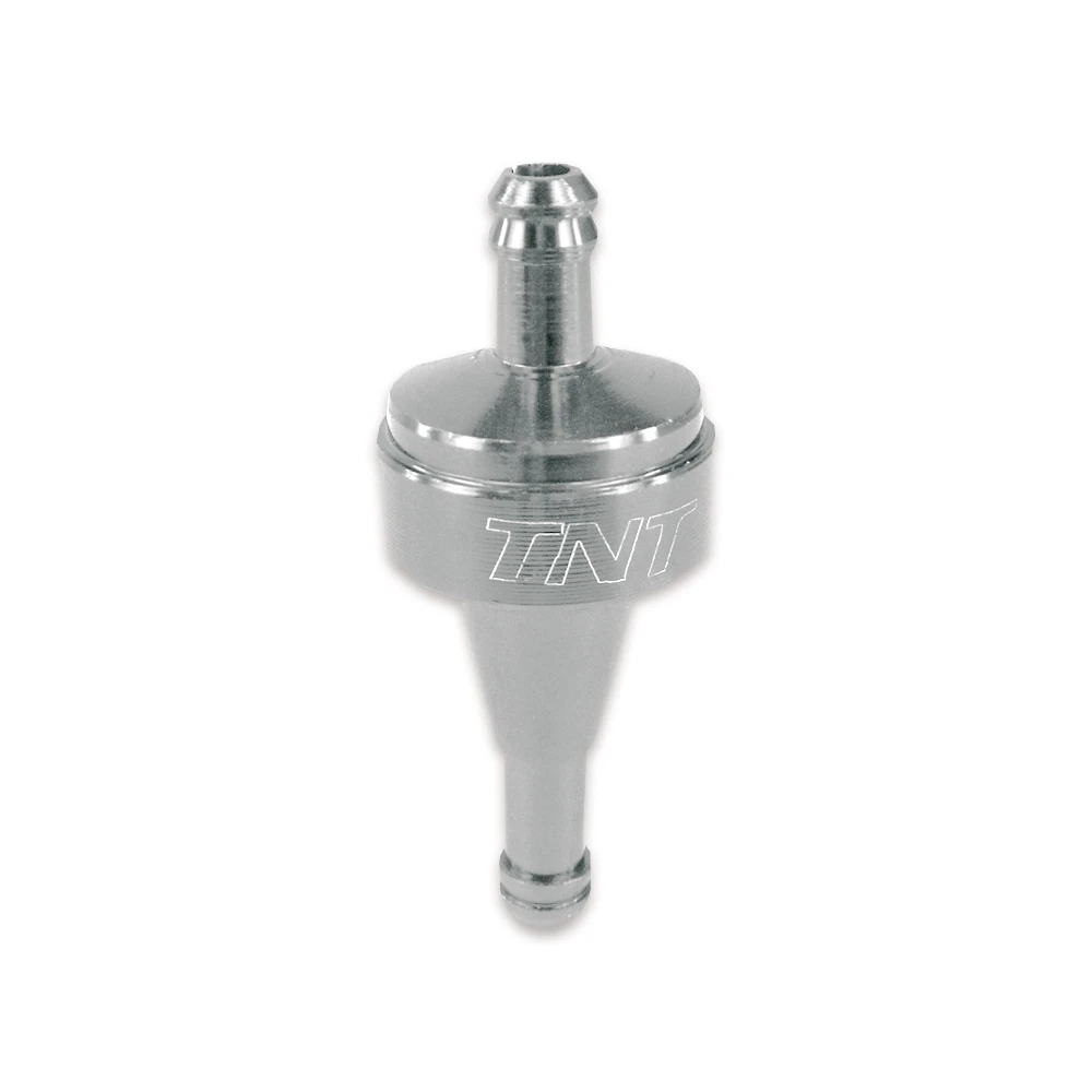 Benzinfilter Alu CNC (Ø 6mm) chrom 