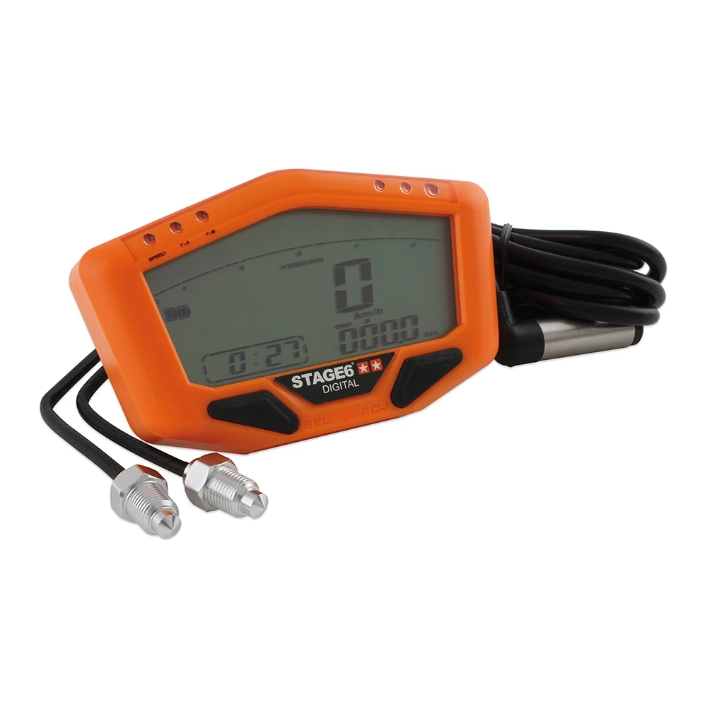 Tachometer Stage6 orange line digital Display