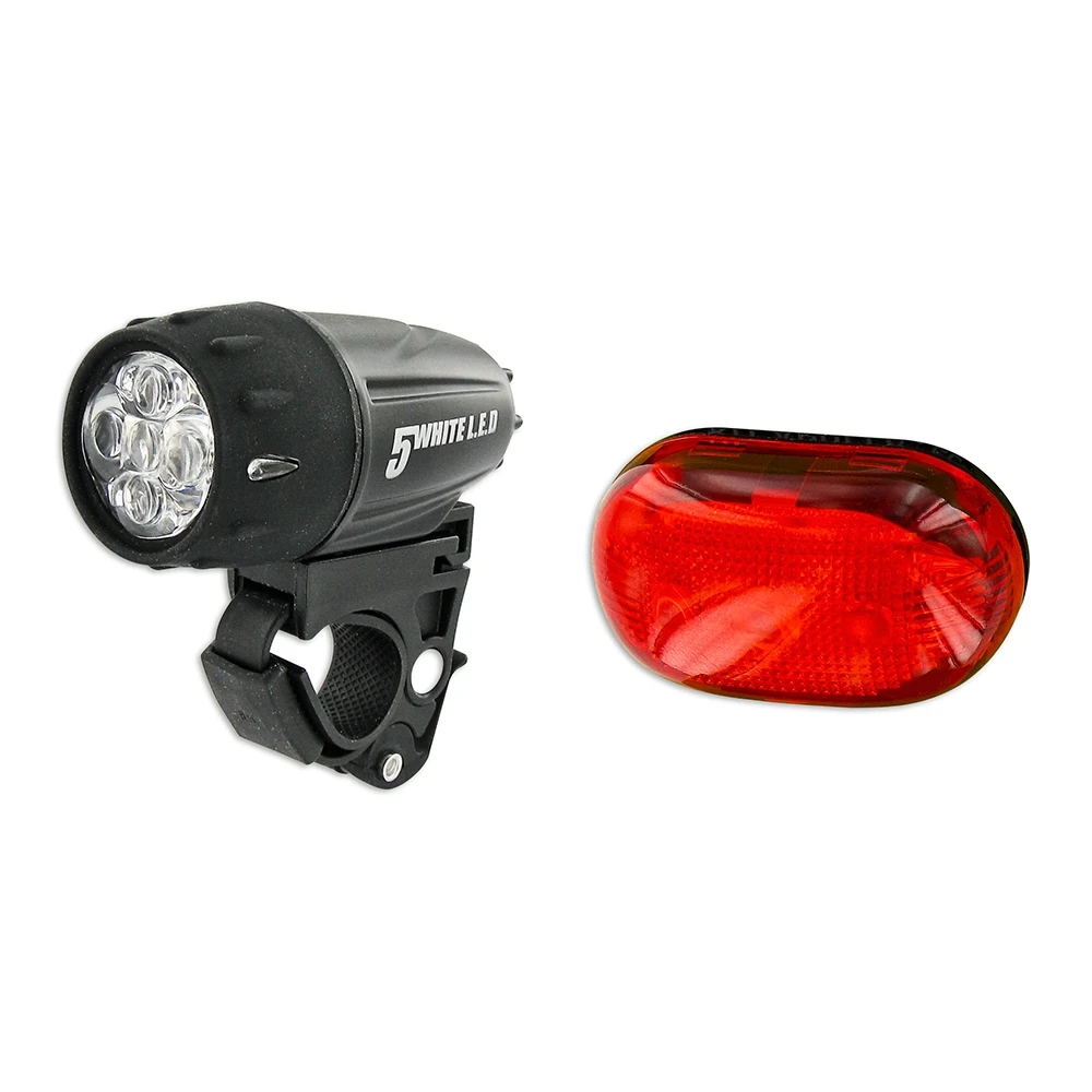 Lampenkit mit 5 LED universal für Lenker Ø 22-28mm, inklusive Batterien 5x AAA