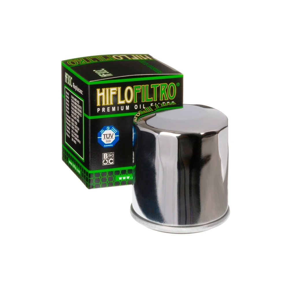 Oelfilter HIFLO FILTRO HF303C chrom (Honda/Kawasaki/Yamaha) (wie COF203C)