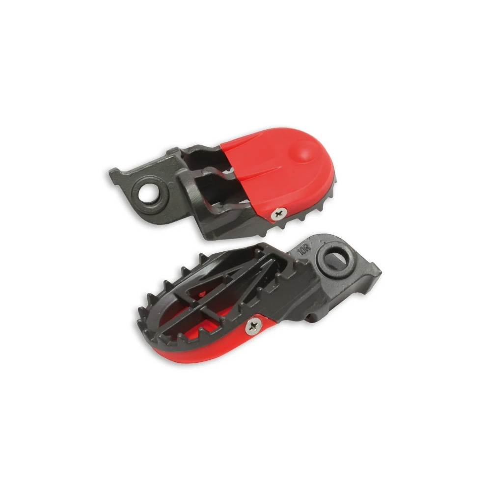Fussrasten DRC Stahl mit Slider Honda CRF/CR 125-450 schwarz