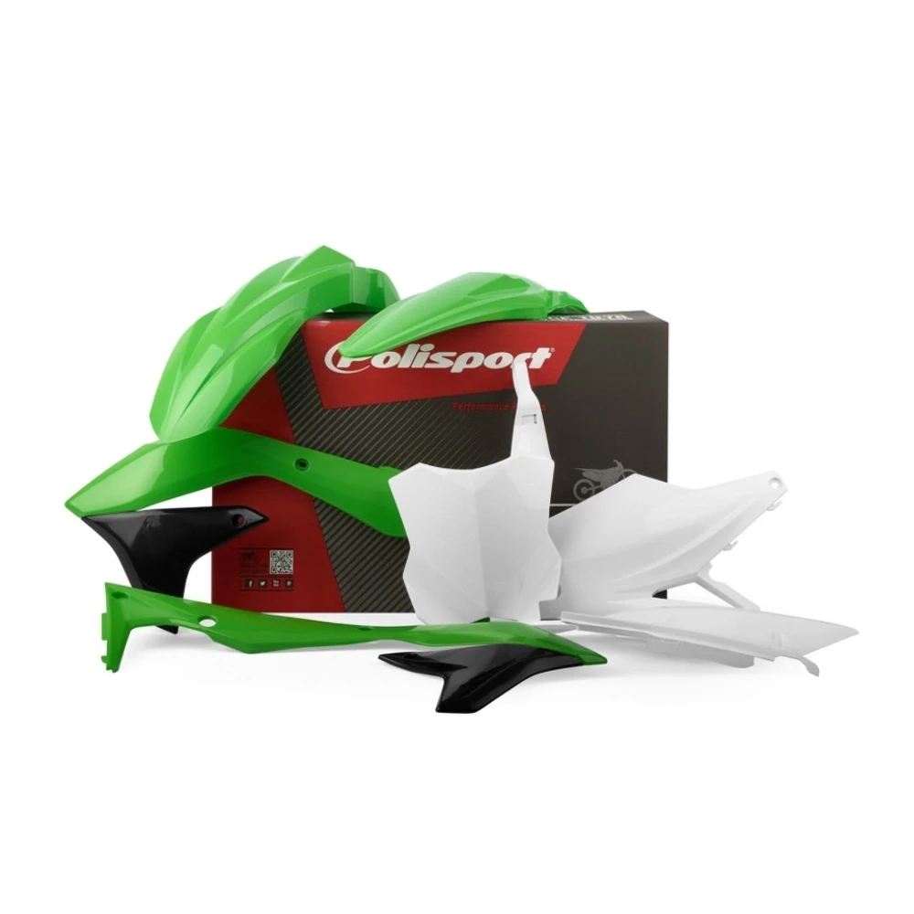 Verkleidungskit grün-weiss-schwarz OEM Kawasaki KX450F 16-18