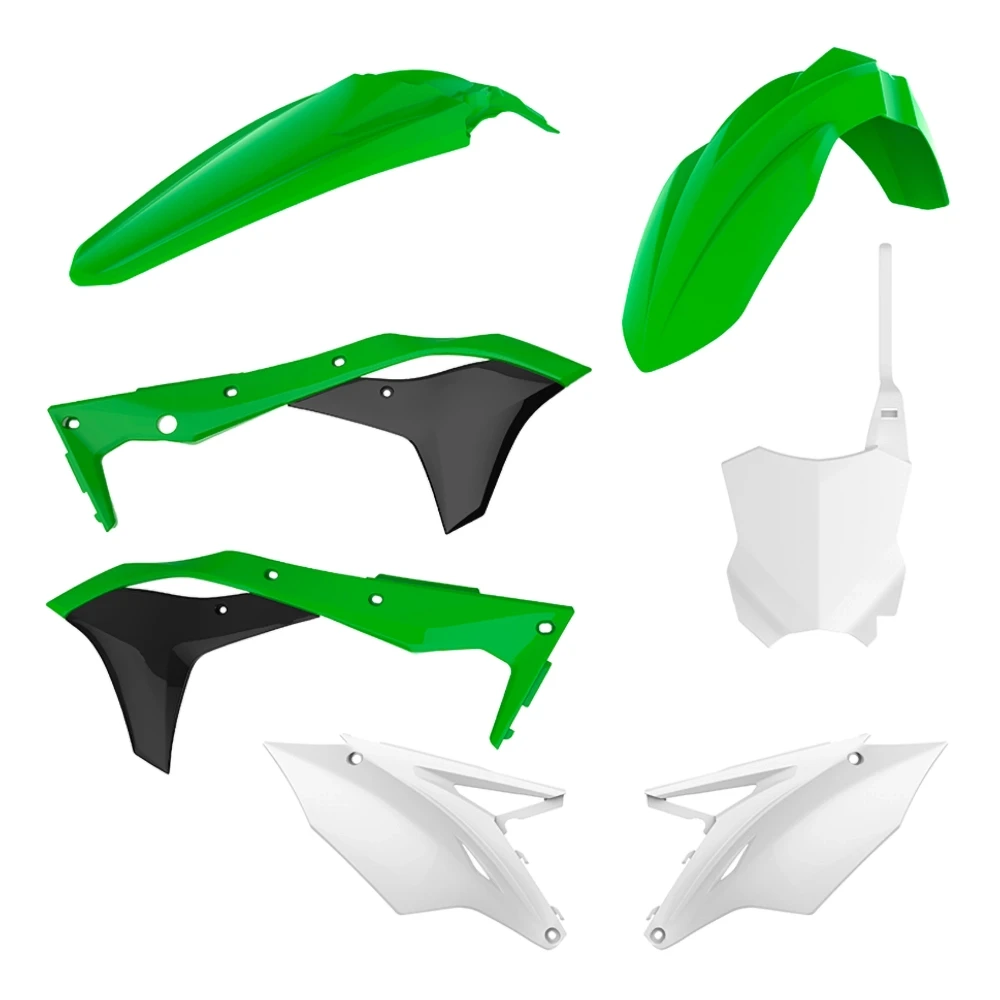 Verkleidungskit grün-weiss-schwarz OEM Kawasaki KX250F 17-19
