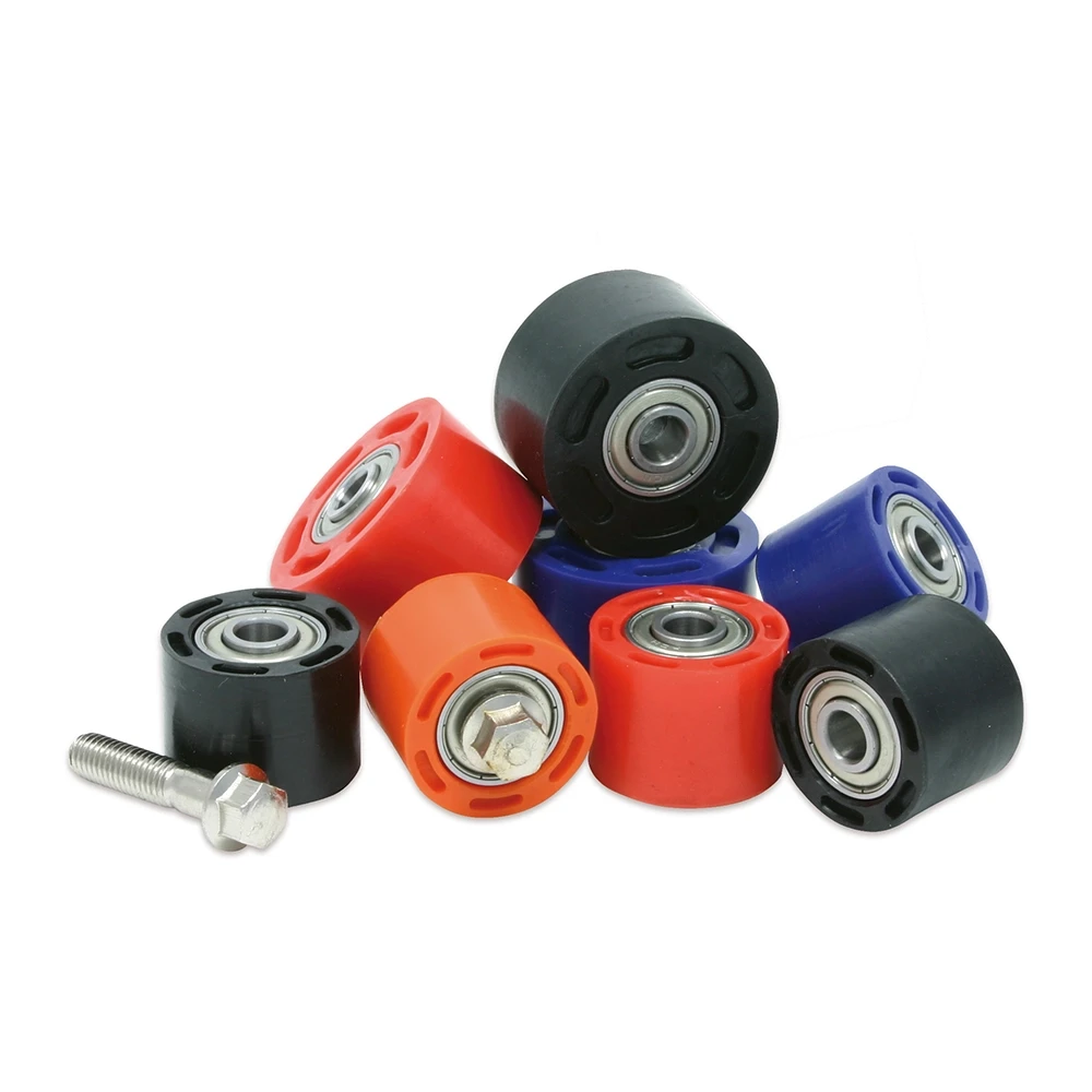 Kettenführungsrolle 32mm mit Lager orange