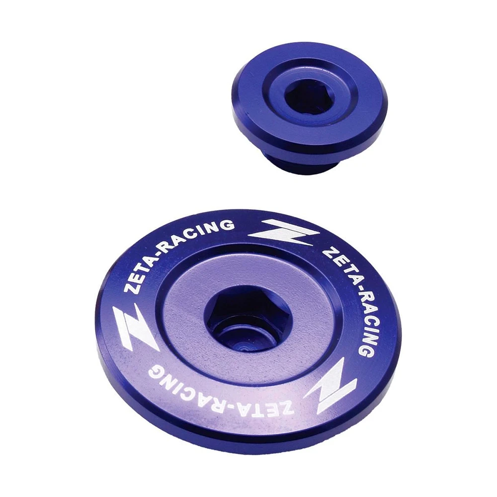 Motorendeckel-Schraube ZETA Alu Yamaha M36x1.5 blau