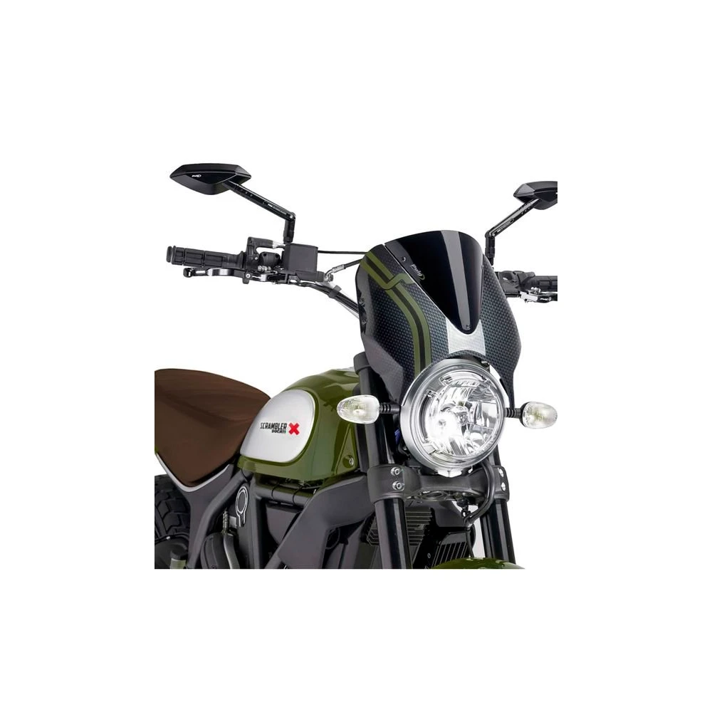 Windschutzscheibe Puig Retro schwarz Ducati Scrambler