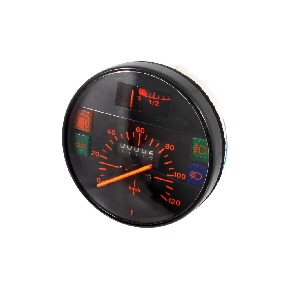 Tacho Piaggio Vespa PK50/80 S Lusso, PK 100, PK/PX 125/150, 0-120Km/h orange