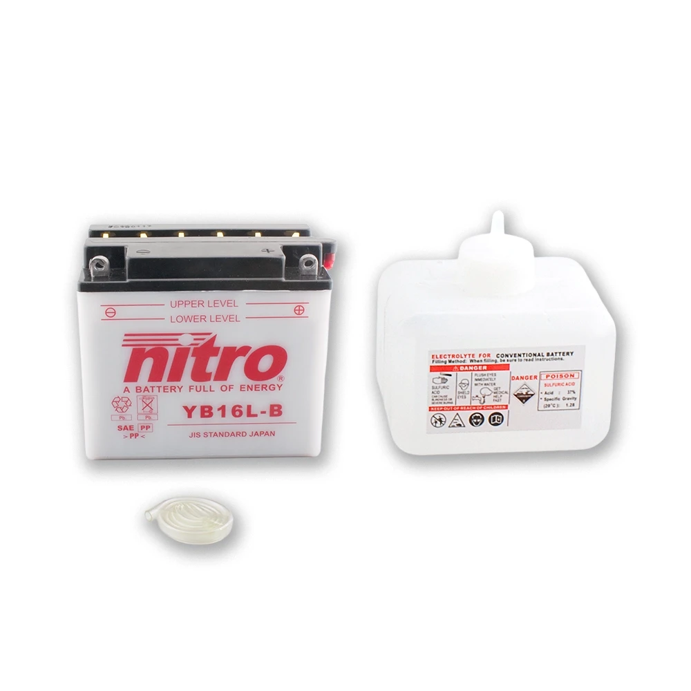 Batterie YB16L-B Nitro offen mit Säurepaket (NB16L-B)