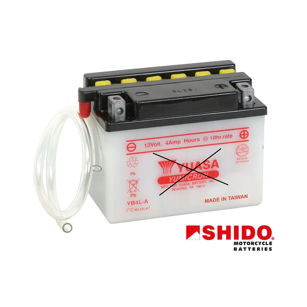 Batterie YB4L-A Shido offen ohne Säure
