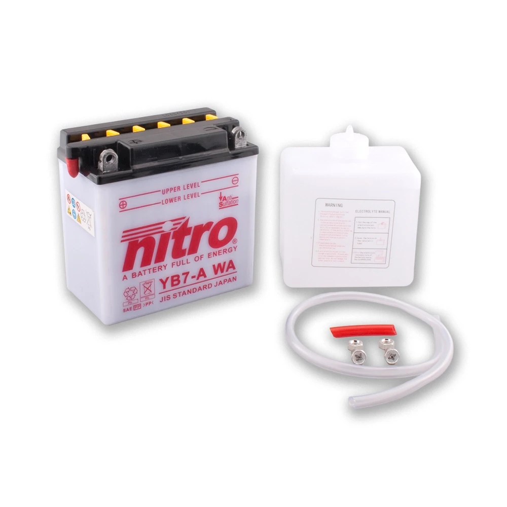 Batterie YB7-A Nitro offen mit Säurepaket (NB7-A WA)