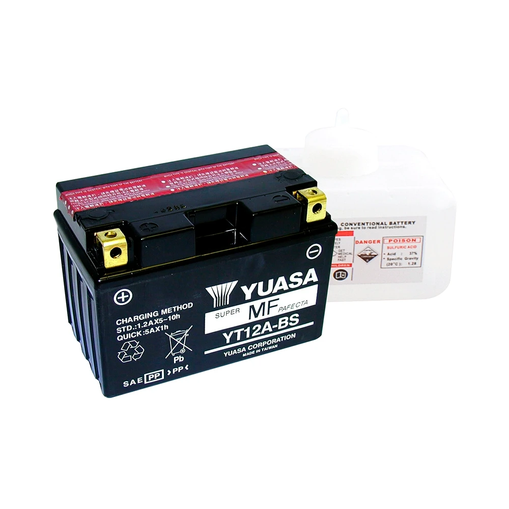 Batterie YT12A-BS  Yuasa mit Säurepaket