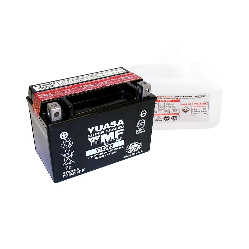 Batterie YTX9-BS Yuasa offen mit Säurepaket