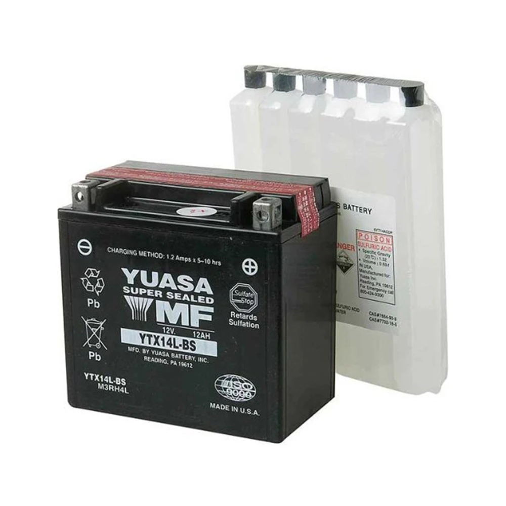 Batterie YTX14L-BS Yuasa offen mit Säurepaket