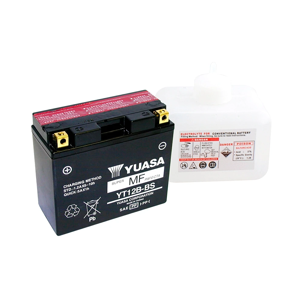 Batterie YT12B-BS Yuasa offen mit Säurepaket