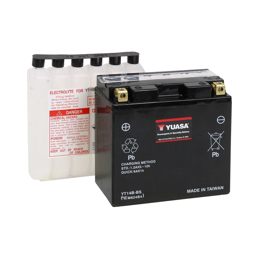 Batterie YT14B-BS  Yuasa mit Säurepaket