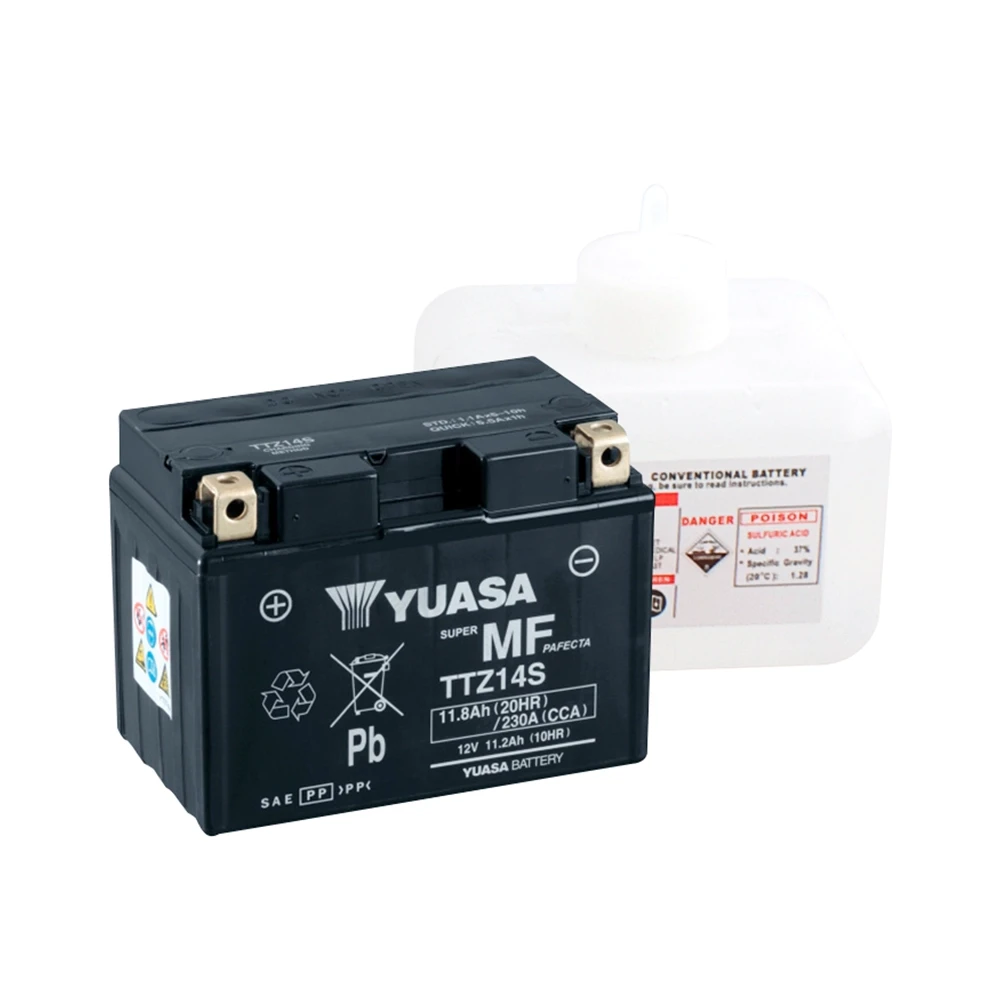 Batterie YTZ14S Yuasa mit Säurepaket (TTZ14S-BS)