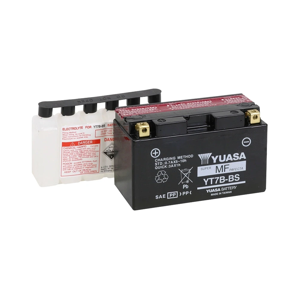 Batterie YT7B-BS Yuasa offen mit Säurepaket