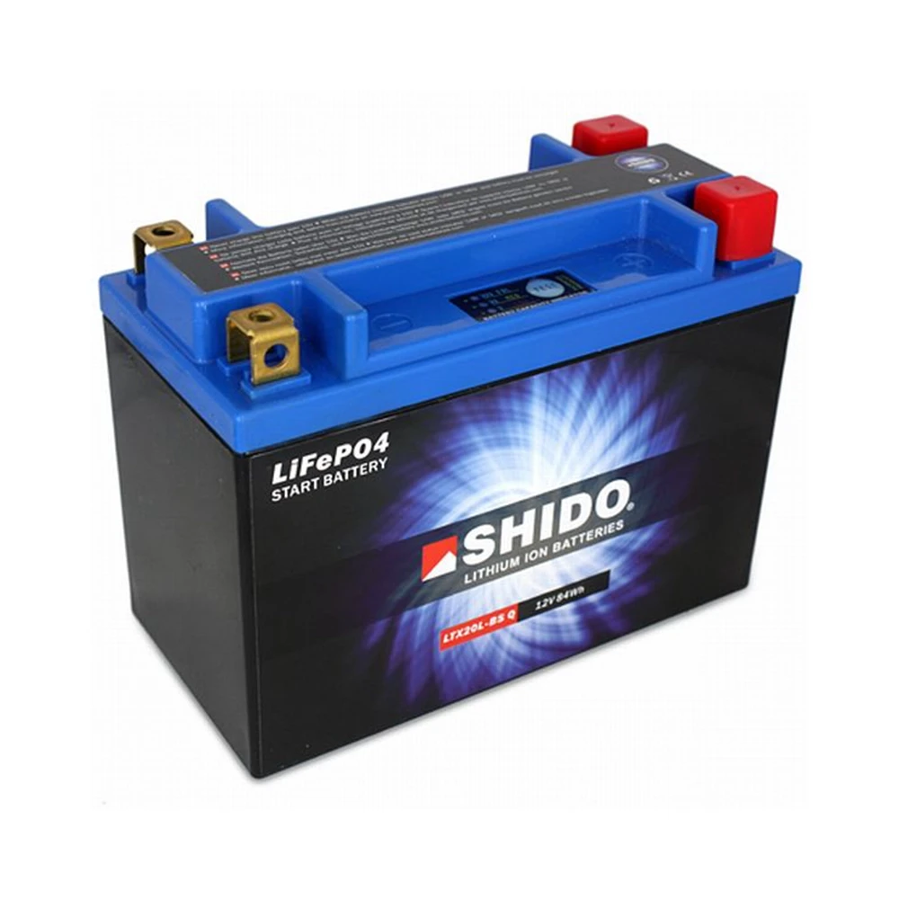 Batterie YTX20-BS, YTX20L-BS SHIDO Lithium Ion (LTX20-BS Q, LTX20L-BS)