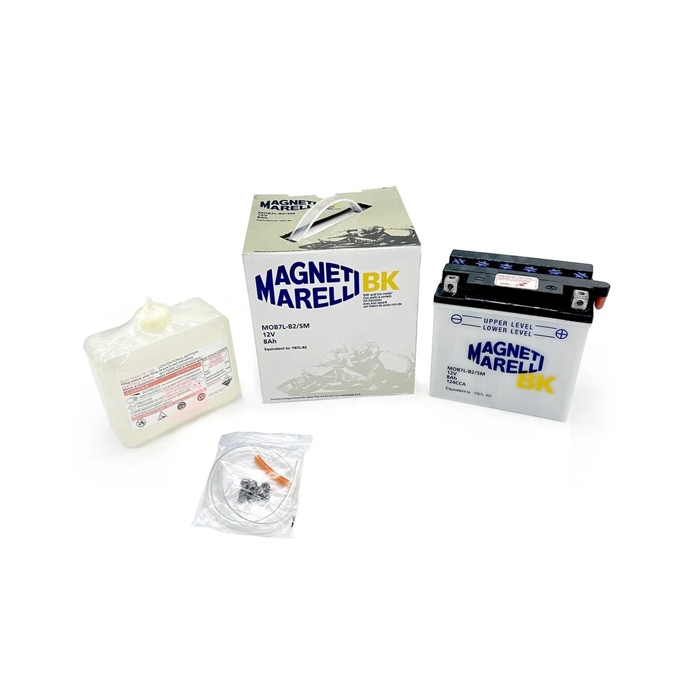 Batterie YB7L-B2  MAGNETI MARELLI offen mit Säurepaket MOB7L-B2-SM