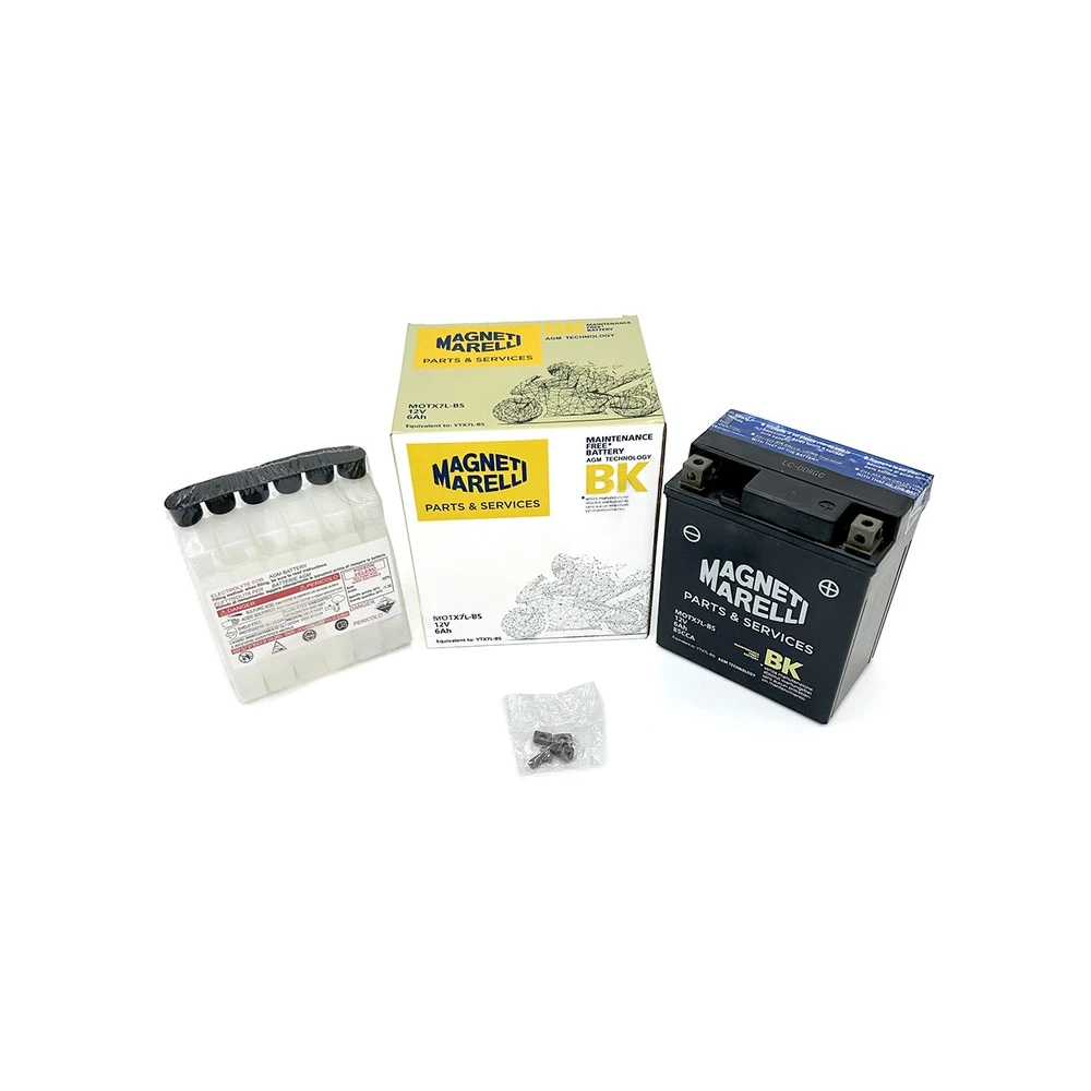 Batterie YTX7L-BS  MAGNETI MARELLI mit Säurepaket MOTX7L-BS