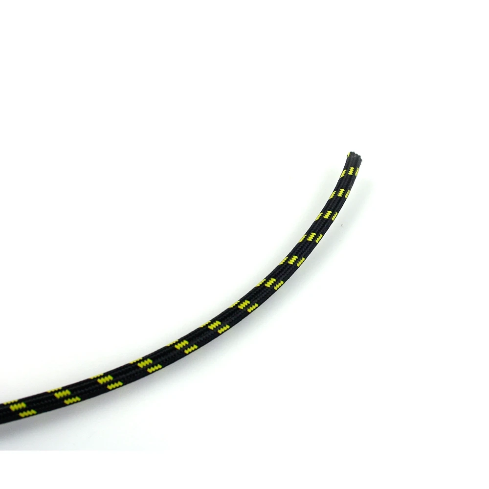 Zündkabel NN PRODUCTS RETRO Ø 7mm x 1m mit TEXTILGEWEBE in SCHWARZ/GELB -