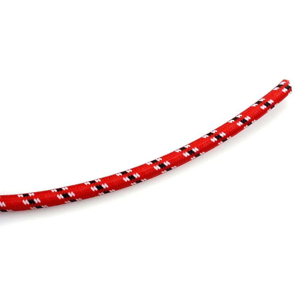 Zündkabel NN PRODUCTS RETRO Ø 7mm x 1m mit TEXTILGEWEBE in ROT/WEISS/SCHWA