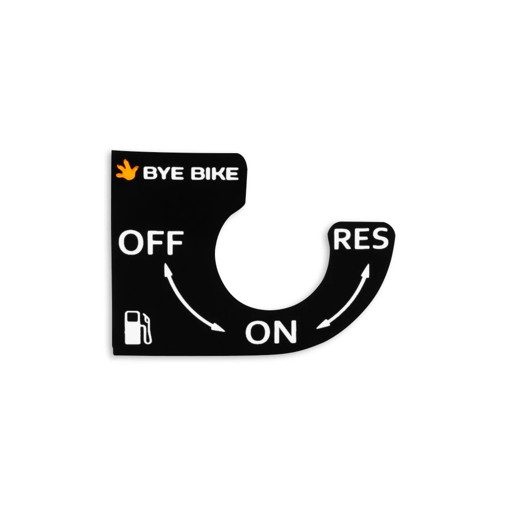 Aufkleber on-off-res Bye Bike Retro (Benzinhahn)