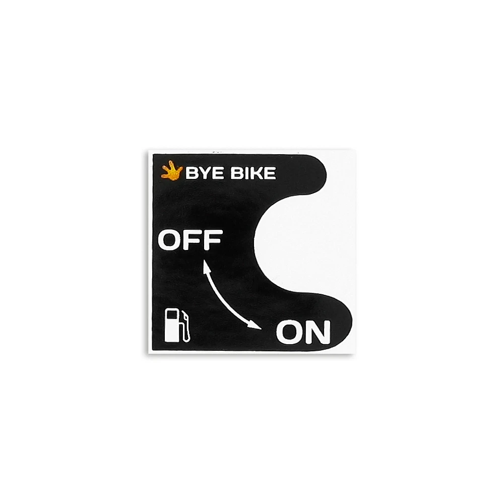 Aufkleber on-off Bye Bike one (Benzinhahn)