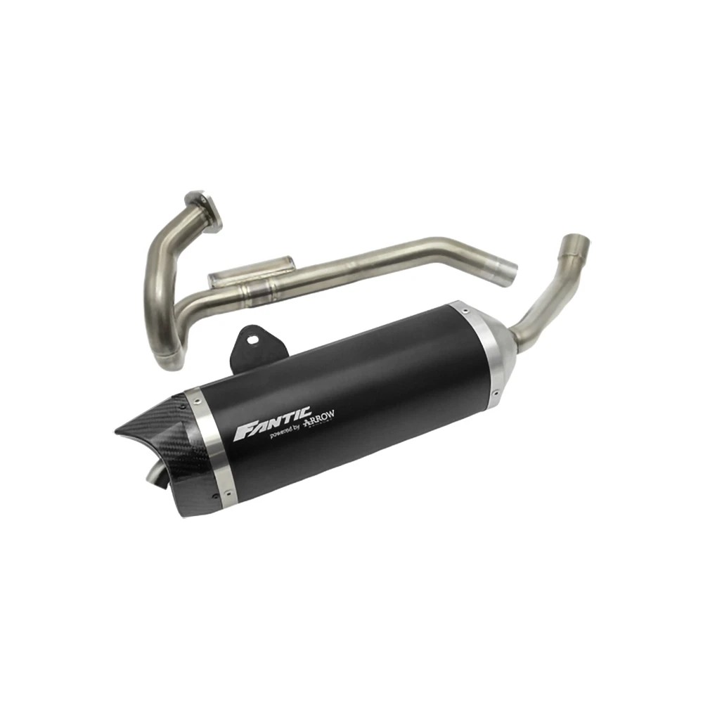 Auspuff Full Power Fantic XEF/XMF 125 Euro 5 schwarz mit Carbon Endcap